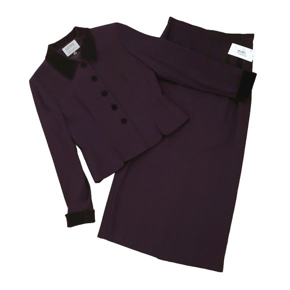 NWT Kasper Maxi Skirt Suit, Dark Maroon, Special Occasion/Party/Wedding, 2P/0P - Picture 1 of 13